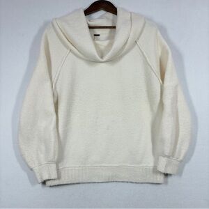 Free People Cream Cowl Neck Sweater M
